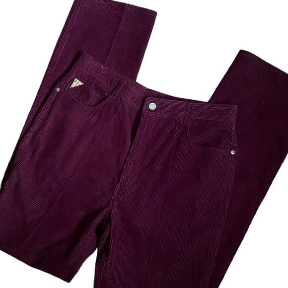Vintage 80s/90s Jordache Cranberry Corduroy Pants High Rise Bootcut 34L Heritage - Picture 17 of 17